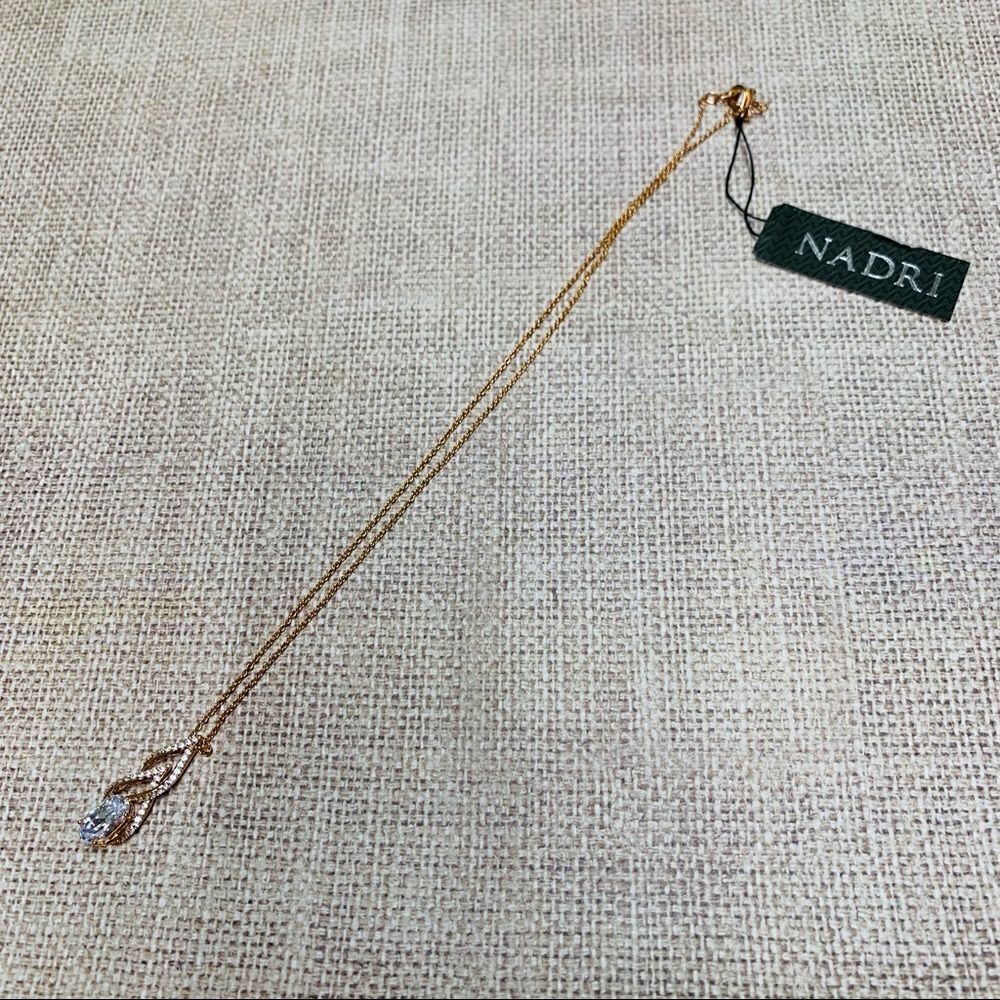 Nadri Rose Gold Crystal Necklace‎